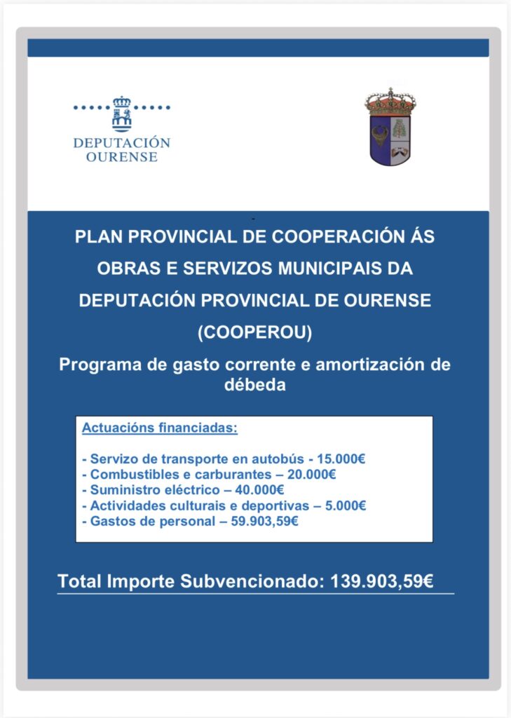 COOPEROU 2026 – PROGRAMA DE GASTO CORRENTE E AMORTIZACIÓN
